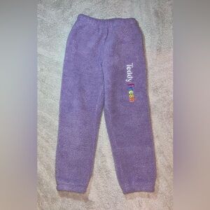 Teddy Fresh | Purple Lined Sherpa Sweatpants (unisex)